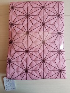 麻の葉模様のキルティング生地☆鬼滅の刃 禰豆子 布 はぎれ ねずこ 和柄 ハギレ きめつ