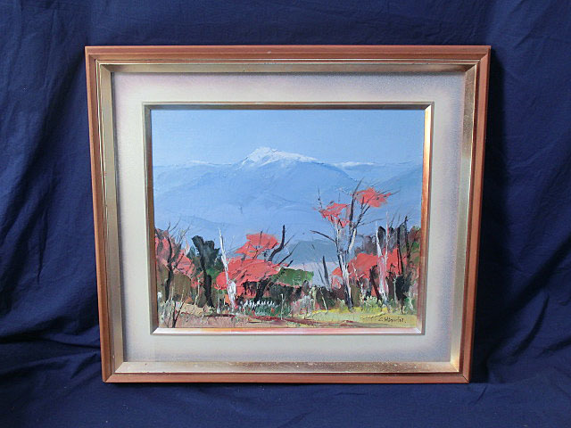 472804 Pintura al óleo de Zenichi Higuchi Otoño en los Alpes del Norte (F8) Nacido en la prefectura de Fukuoka, Cuadro, Pintura al óleo, Naturaleza, Pintura de paisaje