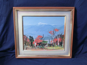 Art hand Auction 472804 油彩 樋口善一 作 ｢北アルプスの秋｣(F8)福岡県出身, 絵画, 油彩, 自然, 風景画