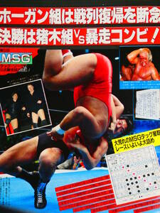 週刊ゴング1984年12月20日号　新日本プロレスMSGタッグリーグ中盤戦　アントニオ猪木＆藤波辰巳、ザ・ストロング・マシーンズ、アンドレ