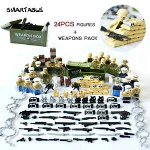 SWAT ミニフィグ24体＆武器パック　レゴ互換　ミリタリーブロック　警察　自衛隊
