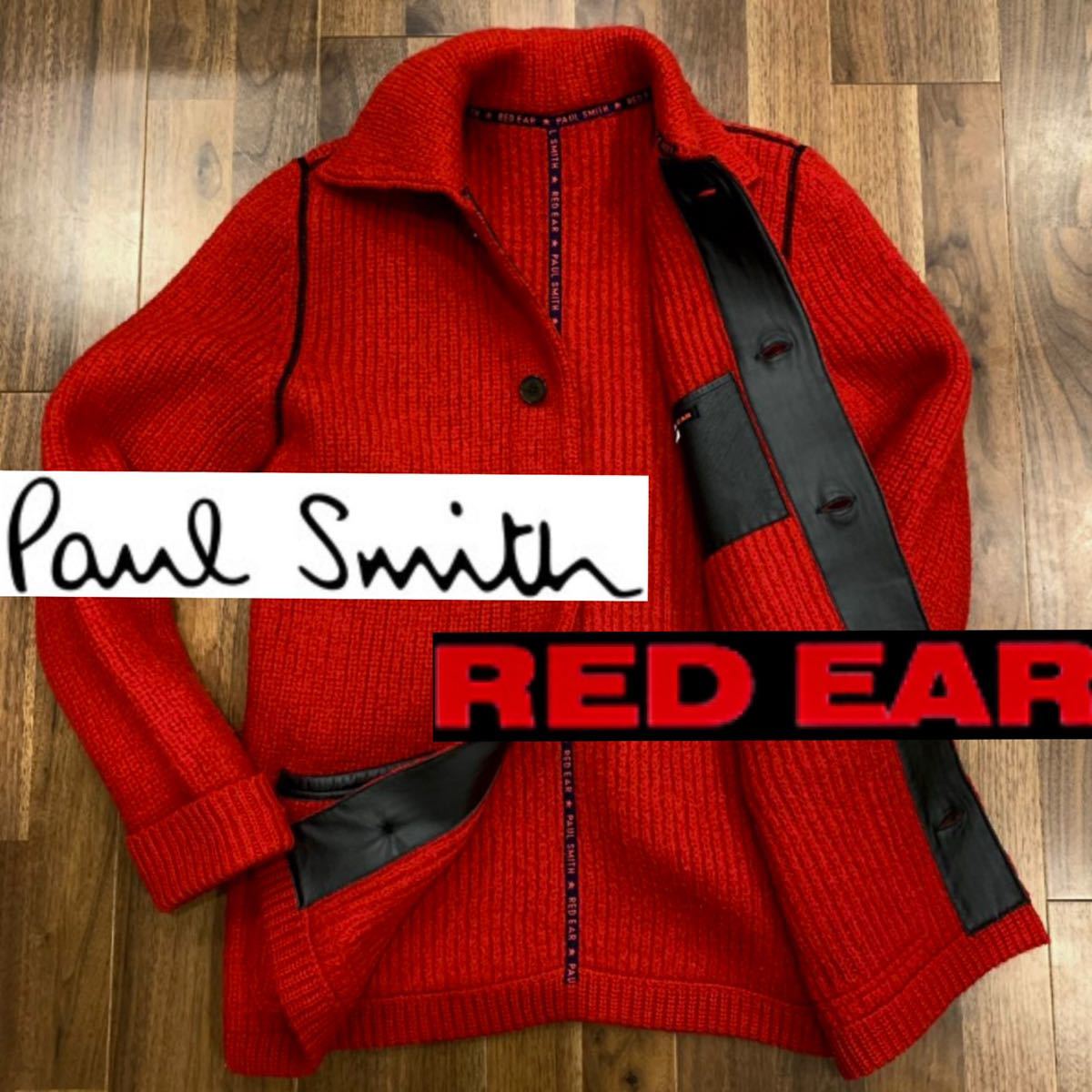 日本初の Paul Smith ポールスミス 薄手ワークジャケット L EAR RED 