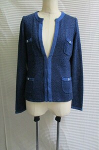 NOLLEYS Nolley's knitted cardigan size 38 blue 