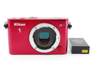 ◆難あり◆ニコン Nikon J3 ボディ レッド ミラーレス一眼 デジタルカメラ #2249