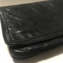 【中古 送料込】多機能 長財布 レザー 小銭入あり ブラウン系 サイズ(約)22×13cm ファスナーポケット3、ポケット2 ストラップ付◆D5539_画像9