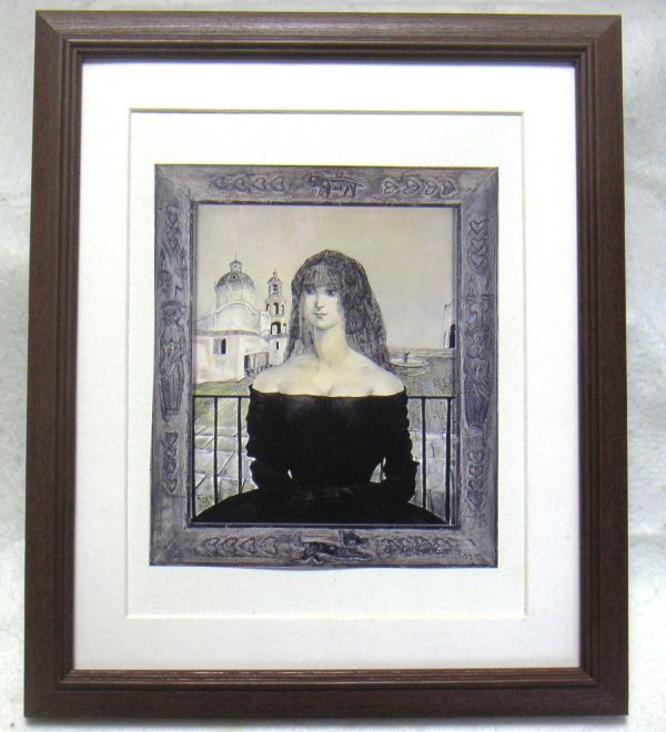 ◆Tsuguharu Fujita Beautiful Spanish Woman offset reproduction, framed, immediate purchase◆, artwork, painting, portrait