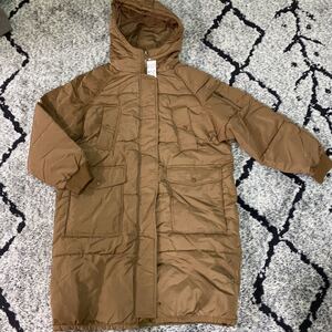 ロングコート ジャンパー アウター ベージュ 茶色 イング