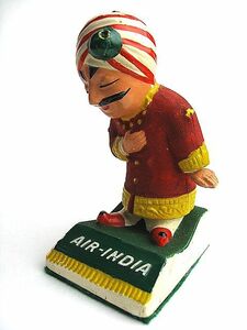 1970’s インド航空 AIR INDIA エアーインディア ビンテージ マハラジャ TOY 検 飛行機 インド エアーライン ユナイテッド PAMAM パンナム