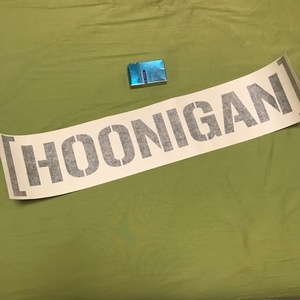 特大　HOONIGAN バナー抜きステッカー　黒 USDM フーニガン　ケンブロック ドリフト