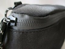 CORDURA/コーデュラ◇オーバル型ミニショルダーバッグ　ポシェット　BK　止水ファスナー　斜め掛け　W19.5cm_画像6