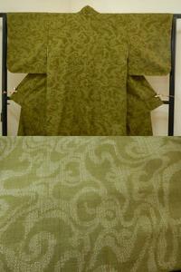 < серебряный. топор > натуральный шелк *. дерево окраска книга@ шёлк из Юки . кимоно * мягкий море сосна цвет серия * 100 черепаха .* длина одежды 156.5cm