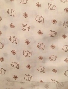 ダブルガーゼ 生地 象柄☆新品