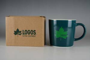 新品未使用品 即決 LOGOS ロゴス カラフル マグカップ 緑 250ml 磁器 アウトドア キャンプ ブランド コーヒーカップ コップ メイプルリーフ