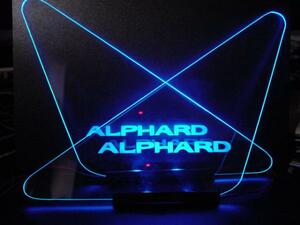 光るエンブレム 三角窓 Ａピラー LED アルファード ALPHARD