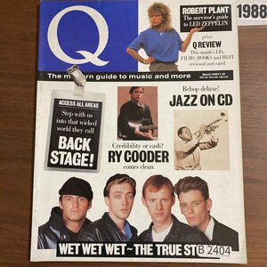 B2404　1988 年「Q」Q誌 英国月刊音楽雑誌　イギリス　英国　ビンテージ ロック　エンターテインメント 音楽 洋楽 Q MAGAZINE バンド