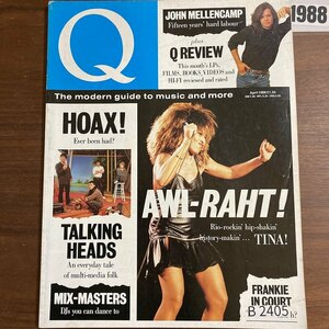 B2405　1988 年「Q」Q誌 英国月刊音楽雑誌　イギリス　英国　ビンテージ ロック　エンターテインメント 音楽 洋楽 Q MAGAZINE バンド