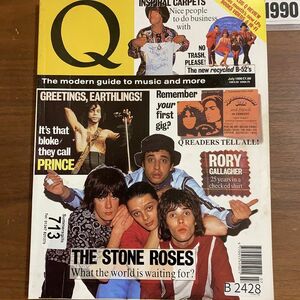 B2428　1990 年「Q」Q誌 英国月刊音楽雑誌　イギリス　英国　ビンテージ ロック　エンターテインメント 音楽 洋楽 Q MAGAZINE バンド