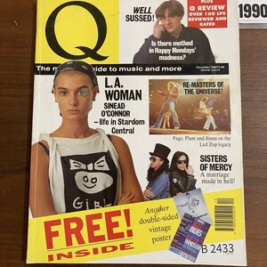 B2433　1990 年「Q」Q誌 英国月刊音楽雑誌　イギリス　英国　ビンテージ ロック　エンターテインメント 音楽 洋楽 Q MAGAZINE バンド