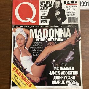 B2440　1991 年「Q」Q誌 英国月刊音楽雑誌　イギリス　英国　ビンテージ ロック　エンターテインメント 音楽 洋楽 Q MAGAZINE バンド