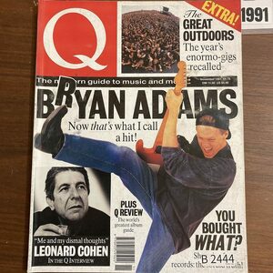 B2444　1991 年「Q」Q誌 英国月刊音楽雑誌　イギリス　英国　ビンテージ ロック　エンターテインメント 音楽 洋楽 Q MAGAZINE バンド