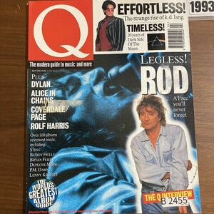 B2455　1993 年「Q」Q誌 英国月刊音楽雑誌　イギリス　英国　ビンテージ ロック　エンターテインメント 音楽 洋楽 Q MAGAZINE バンド