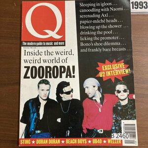 B2460　1993 年「Q」Q誌 英国月刊音楽雑誌　イギリス　英国　ビンテージ ロック　エンターテインメント 音楽 洋楽 Q MAGAZINE バンド