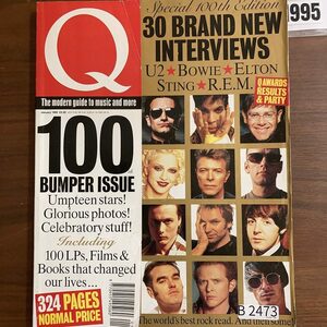 B2473　1995 年「Q」Q誌 英国月刊音楽雑誌　イギリス　英国　ビンテージ ロック　エンターテインメント 音楽 洋楽 Q MAGAZINE バンド