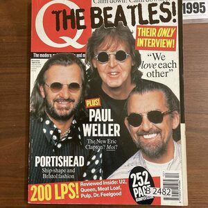 B2482　1995 年「Q」Q誌 英国月刊音楽雑誌　イギリス　英国　ビンテージ ロック　エンターテインメント 音楽 洋楽 Q MAGAZINE バンド