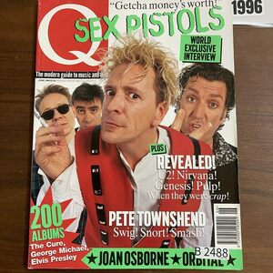 B2488　1996 年「Q」Q誌 英国月刊音楽雑誌　イギリス　英国　ビンテージ ロック　エンターテインメント 音楽 洋楽 Q MAGAZINE バンド