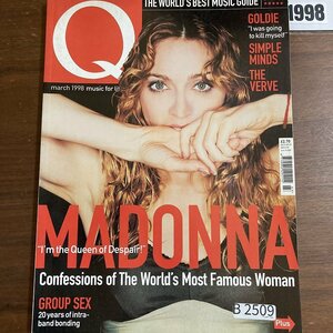B2509　1998 年「Q」Q誌 英国月刊音楽雑誌　イギリス　英国　ビンテージ ロック　エンターテインメント 音楽 洋楽 Q MAGAZINE バンド