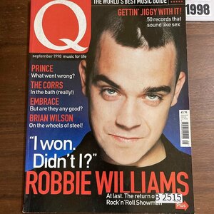 B2515　1998 年「Q」Q誌 英国月刊音楽雑誌　イギリス　英国　ビンテージ ロック　エンターテインメント 音楽 洋楽 Q MAGAZINE バンド