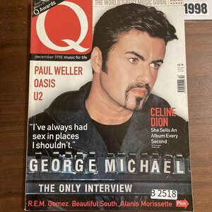 B2518　1998 年「Q」Q誌 英国月刊音楽雑誌　イギリス　英国　ビンテージ ロック　エンターテインメント 音楽 洋楽 Q MAGAZINE バンド