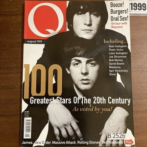 B2526　1999 年「Q」Q誌 英国月刊音楽雑誌　イギリス　英国　ビンテージ ロック　エンターテインメント 音楽 洋楽 Q MAGAZINE バンド