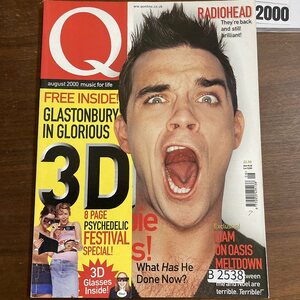 B2538　2000 年「Q」Q誌 英国月刊音楽雑誌　イギリス　英国　ビンテージ ロック　エンターテインメント 音楽 洋楽 Q MAGAZINE バンド