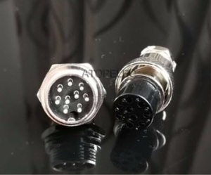 1 pair GX16 16mm 9 pin metal connector male plug + female plug +mekla cap ( service goods ) 3 point set!