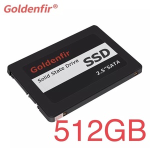 【最安値！】SSD Goldenfir 512GB SATA / 6.0Gbps 新品 2.5インチ 高速 NAND TLC 内蔵 デスクトップPC ノートパソコン ブラック