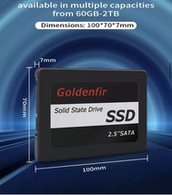 【最安値！】SSD Goldenfir 128GB SATA / 6.0Gbps 新品 2.5インチ 高速 NAND TLC 内蔵 デスクトップPC ノートパソコン ブラック_画像5