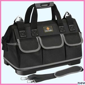 新品★zigfo Drado ブラック 40㎝×23㎝×28㎝ 防水 プラスチ 道具袋 工具袋 工具バッグ ツールバッグ 56