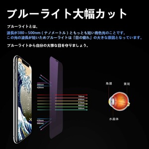 iPhone13・13por・13mini・13por maxブルーライトカット極薄強化旭硝子硬度9H 高透過率 2.5D＆3D