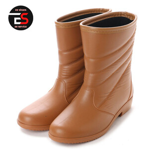 * new goods *[16603_BROWN_LL] woman protection against cold rain boots complete waterproof fleece lining serves at the special price will do 
