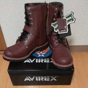  new goods unused AVIREX AV2100 YAMATO Rider's engineer boots Cherry Brown 26.5cm Yamato Avirex boots Biker 