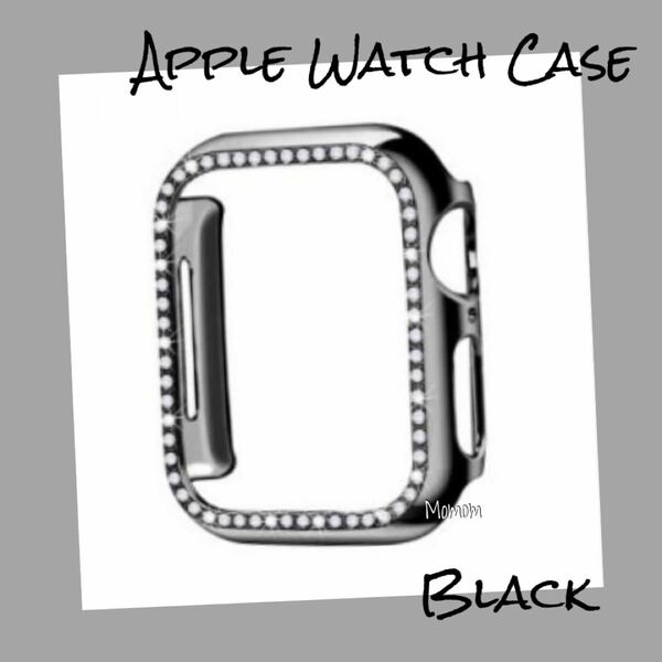 Apple Watch Case ストーン付き ブラック 44mm