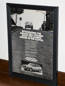 1981年 USA 80s vintage 洋書雑誌広告 額装品 Subaru GL スバル / 検索用 レオーネ 店舗 ガレージ ディスプレイ 看板 装飾 サイン (A4size)