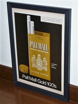 1975年 USA 70s vintage 洋書雑誌広告 額装品 PALL MALL ポールモール / 検索用 店舗 ガレージ ディスプレイ 看板 サイン 装飾 (A4size)_画像1