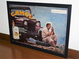 1981 год USA иностранная книга журнал реклама рамка товар CAMEL Camel / поиск Willys Jeep Willis Jeep гараж магазин табличка оборудование орнамент дисплей автограф (A3)
