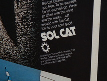 1976年 USA 70s vintage 洋書雑誌広告 額装品 SOL CAT / 検索用 カタマラン 店舗 ガレージ 看板 ディスプレイ 装飾 サイン (A4size)_画像4