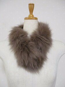 * tippet collar volume * river side fake fur # Brown (11201)