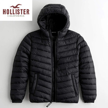 * ラスト 新品 正規品 HOLLISTER Co. ホリスター ダウンジャケット Lightweight Hooded Puffer Jacket Down Jacket XL / Black 送料無料 *_画像1