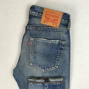 Levi's リーバイス 501T 28894-0109 日本製 テーパード デニム パンツ ジーンズ W28 L30 ボタンフライ 革パッチ ユーズド加工