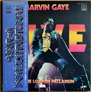 LP■SOUL/FUNK/MARVIN GAYE/LIVE AT THE LONDON PALLADIUM/MOTOWN VIP-9521~2/国内77年ORIG OBI/帯 美品/マーヴィン・ゲイ/人気のライブ盤